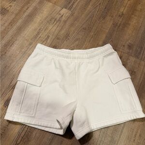 Aritzia White Cargo Shorts
